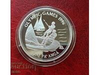 Island of Tonga-1 paanga1992-Olympics Atlanta-mat-gloss