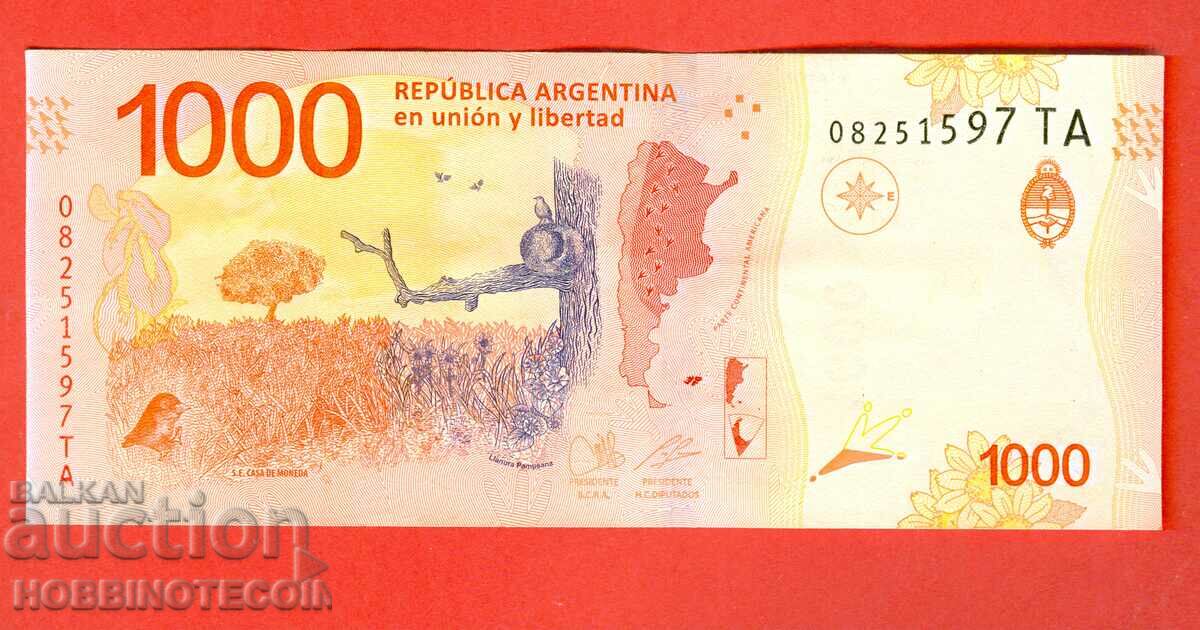 ARGENTINA ARGENTINA 1000 Peso emisiunea 2022 scrisoare TA