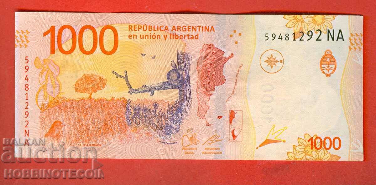 ARGENTINA ARGENTINA 1000 Peso issue issue 2022 letter NA