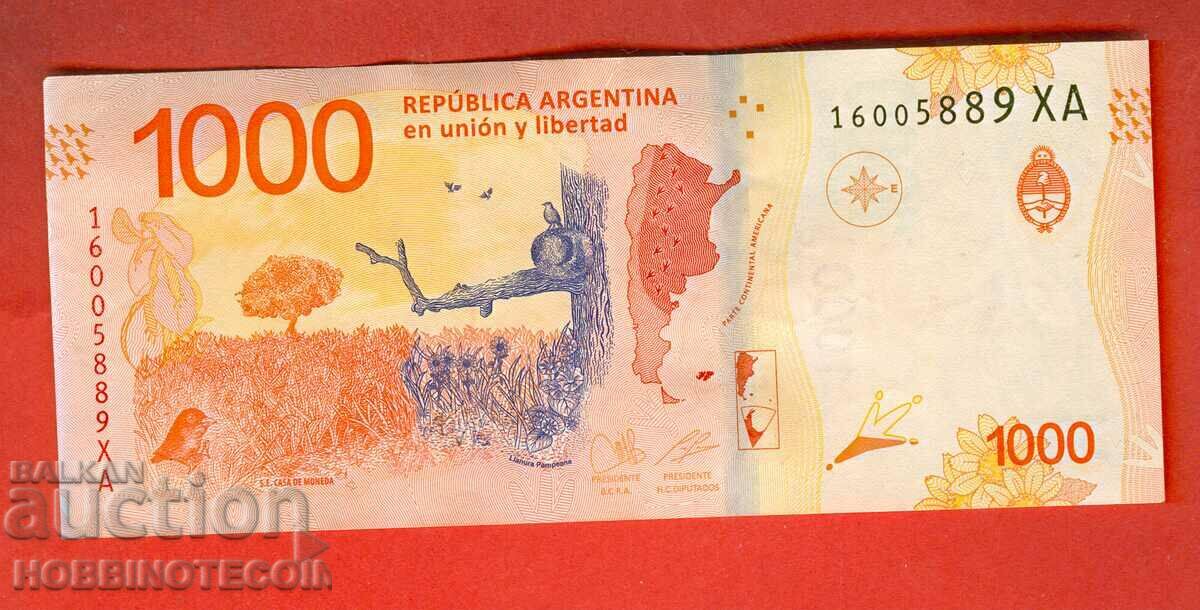 ARGENTINA ARGENTINA 1000 Peso emisiune 2022 scrisoare XA