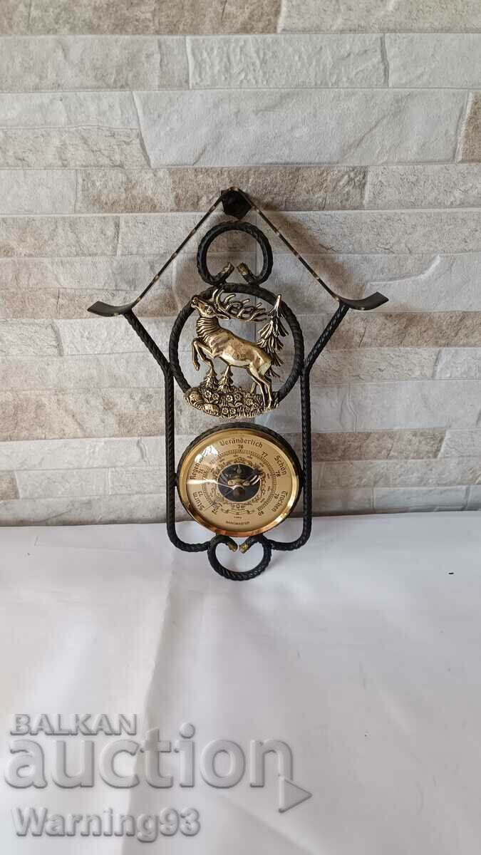 Стар метален немски барометър - 1970" година - Антика - 7 Стар метален немски барометър - 1970" година - Антика - 7