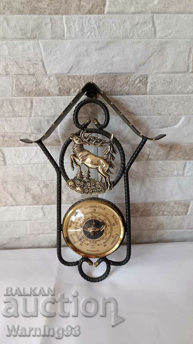 Old metal German barometer - 1970" year - Antique