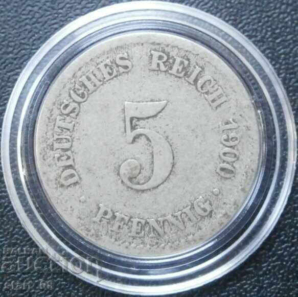5 pfennig 1900