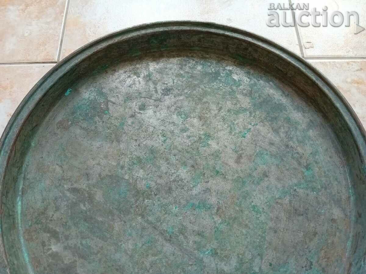 голяма възрожденска тава синия, бакър, тепсия, меден съд - 6 голяма възрожденска тава синия, бакър, тепсия, меден съд - 6