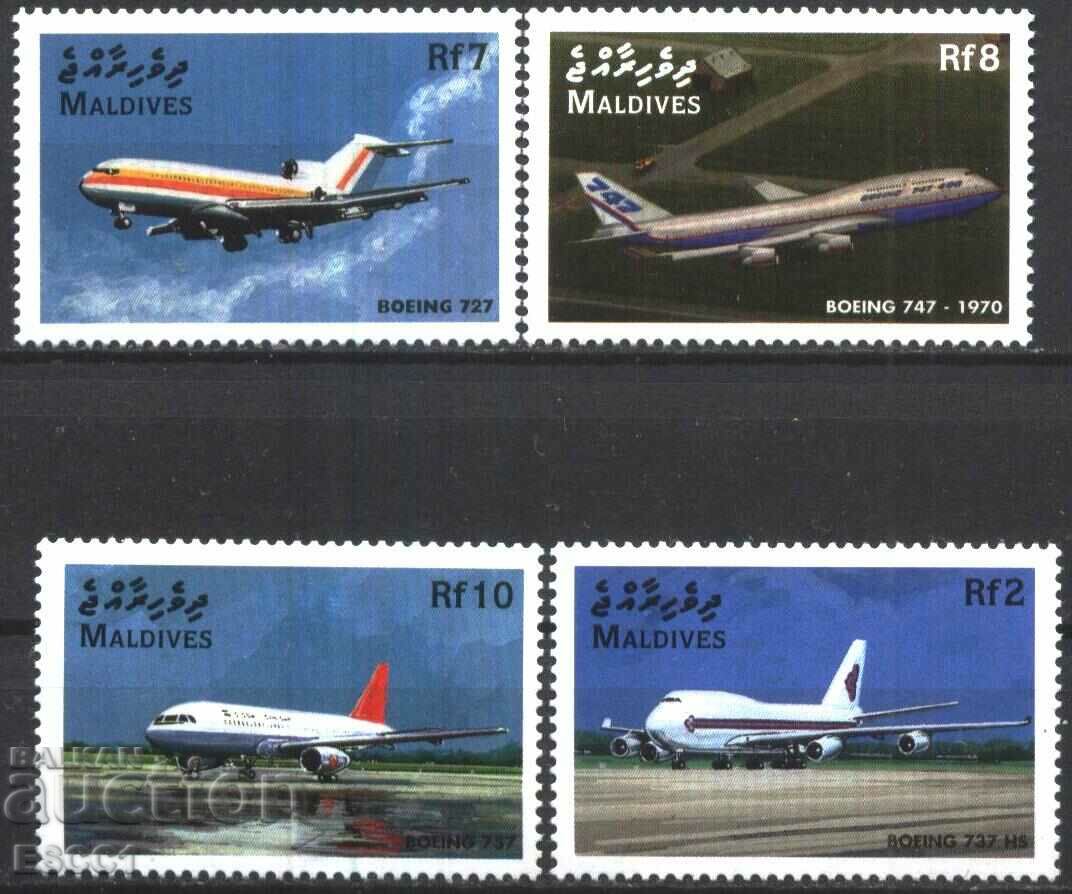 Чисти марки Авиация Самолети 1998 от Малдиви