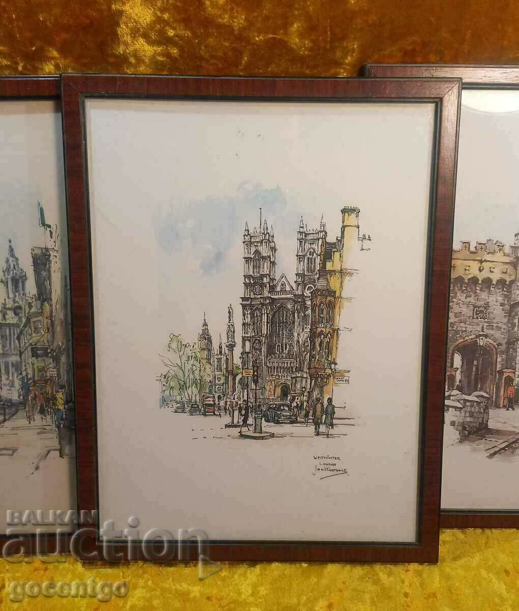 Πίνακας παλιού WESTMINSTER London 43x33 cm