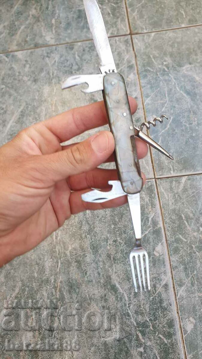 Old VT Veliko Tarnovo knife with fork