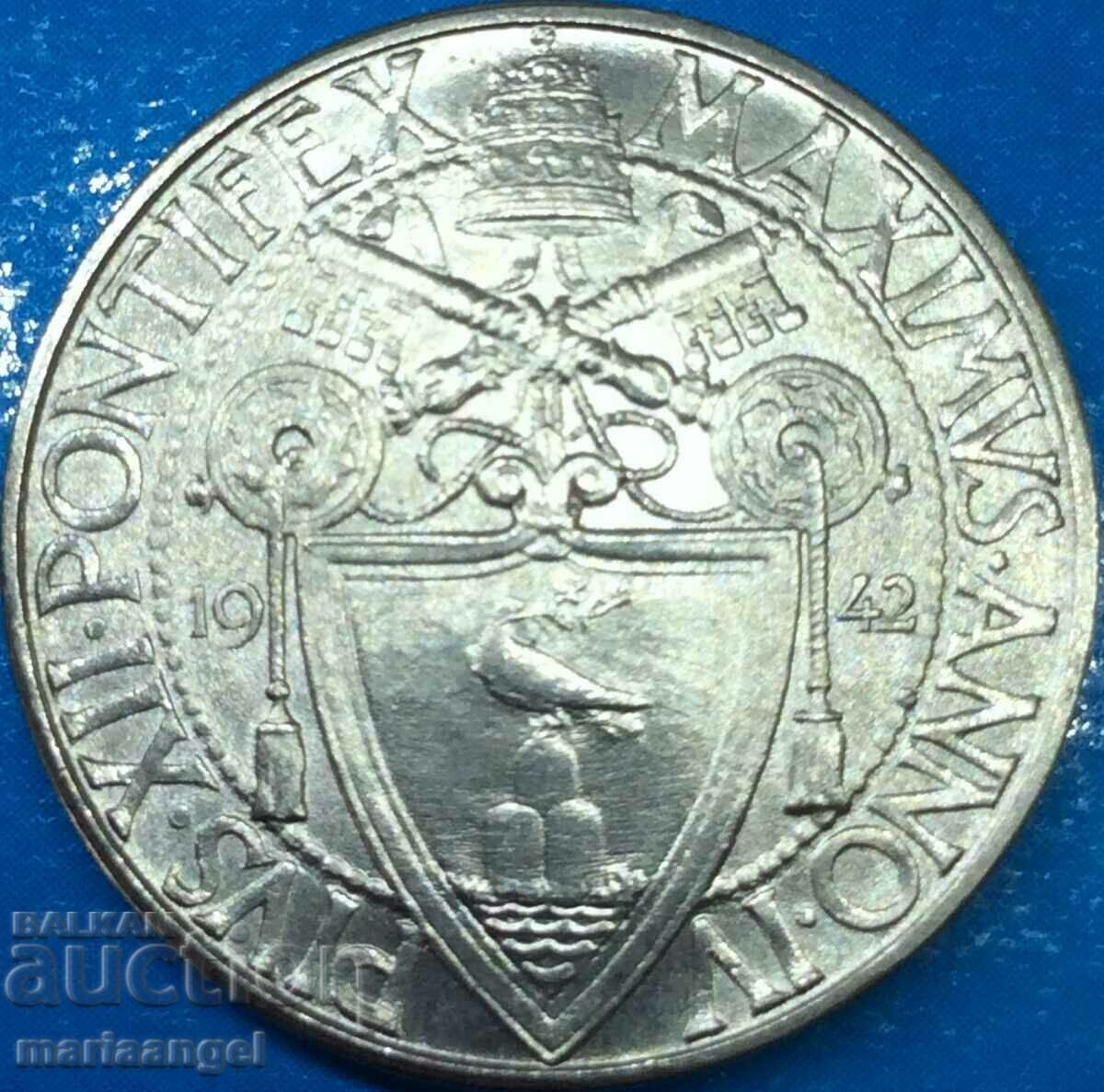 50 centesimi 1942 Vatican Vatican oțel