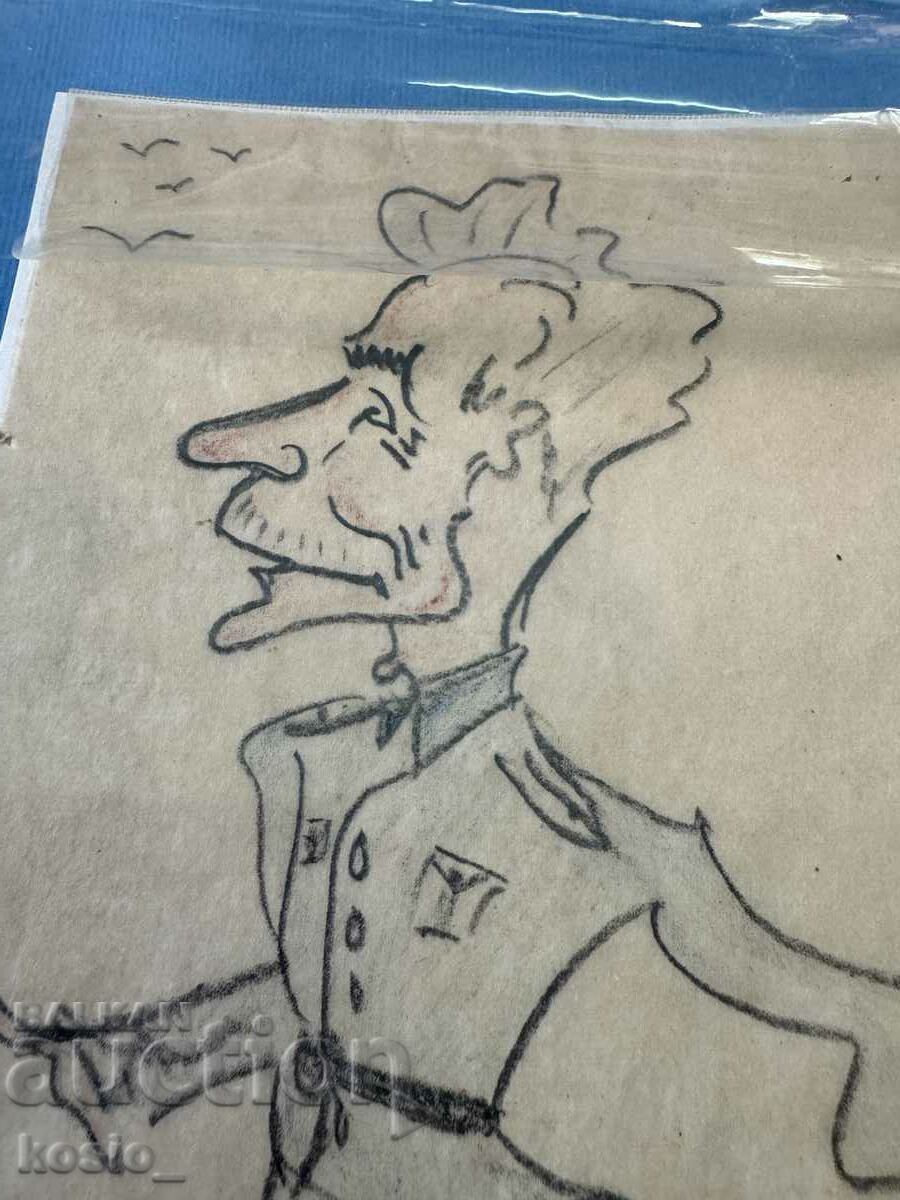 Old drawing 1941 soldier with price € 40.00 | 78.23 BGN