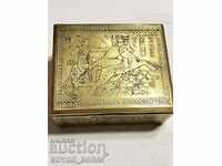 Antique Bronze Box with Egyptian Motifs 1940s