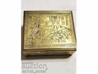 Antique Bronze Box with Egyptian Motifs 1940s