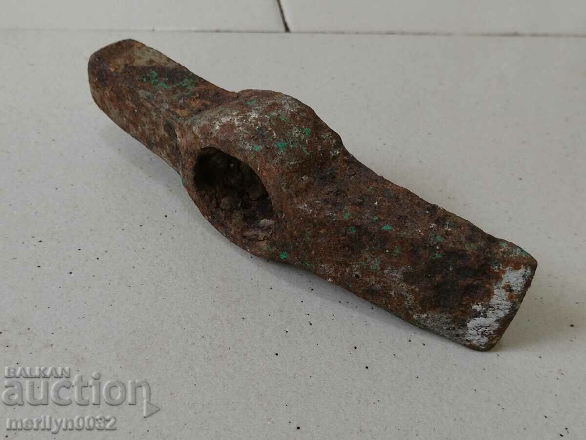 Old Bulgarian carpenter's hammer tool blade forged iron - 5 Old Bulgarian carpenter's hammer tool blade forged iron - 5