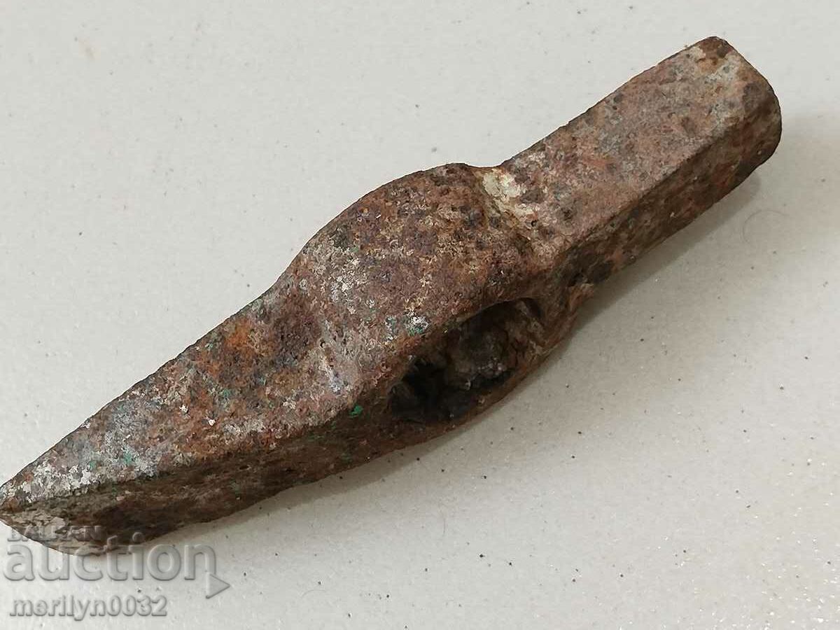 Old Bulgarian carpenter's hammer tool blade forged iron - 6 Old Bulgarian carpenter's hammer tool blade forged iron - 6