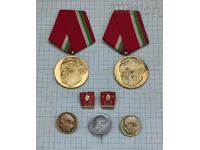 GEORGI DIMITROV MEDALS BADGES LOT 7 NUMBERS