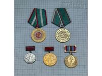 MEDALS N.R. BULGARIA LOT 5 NUMBERS