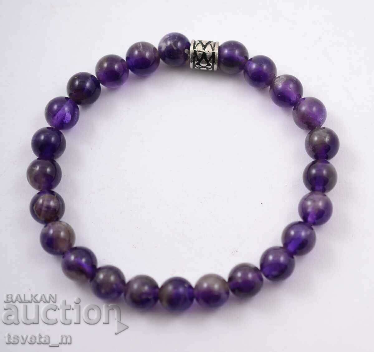 Bracelet with semi-precious natural stones Amethyst