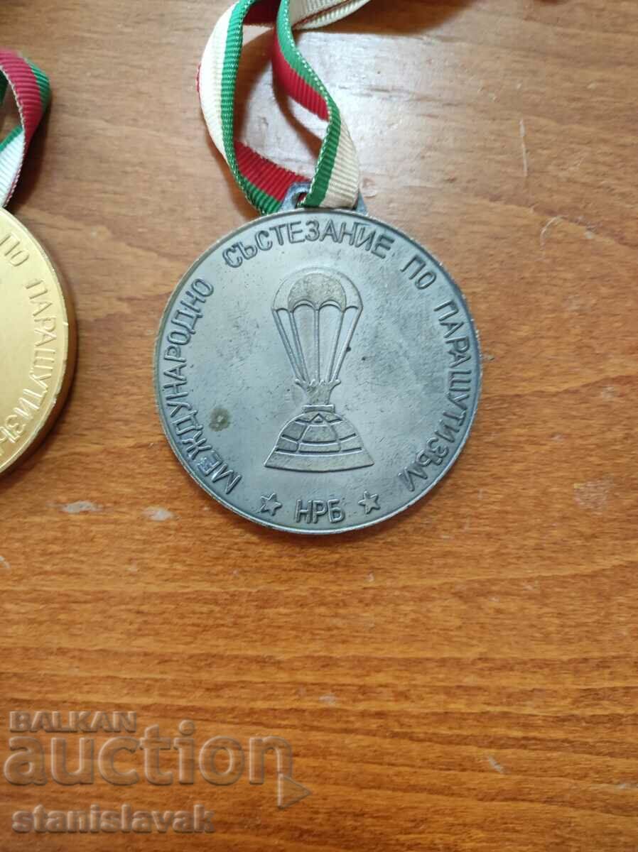 Two gold silver parachuting medals - 5 Two gold silver parachuting medals - 5