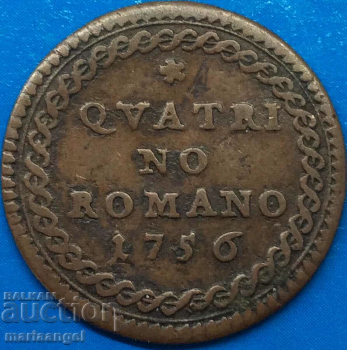 Quattino Romano 1756 Vatican - RRR