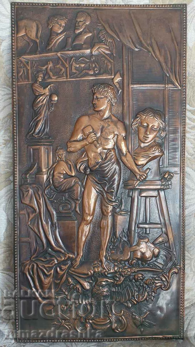 A large copper painting