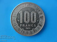 100 франка 1975 г. Централни африкански щати , Габон