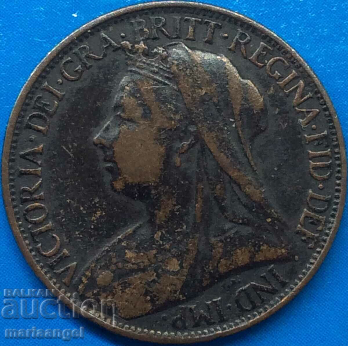 Great Britain 1 Farthing 1900 Victoria Bronze