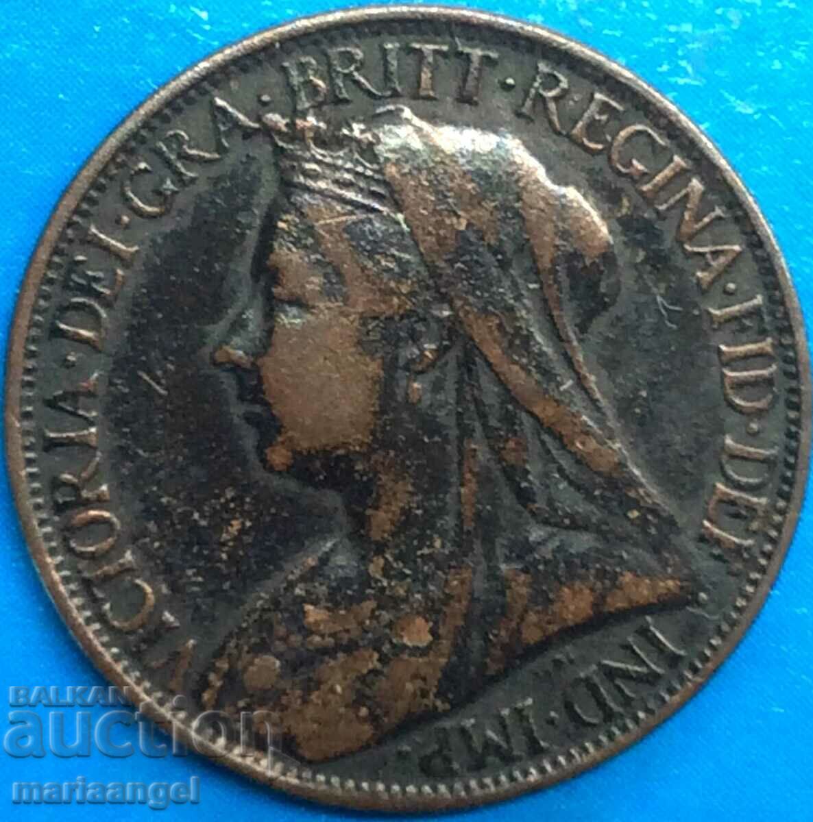 Great Britain 1 Farthing 1900 Victoria Bronze