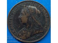 Great Britain 1 Farthing 1900 Victoria Bronze