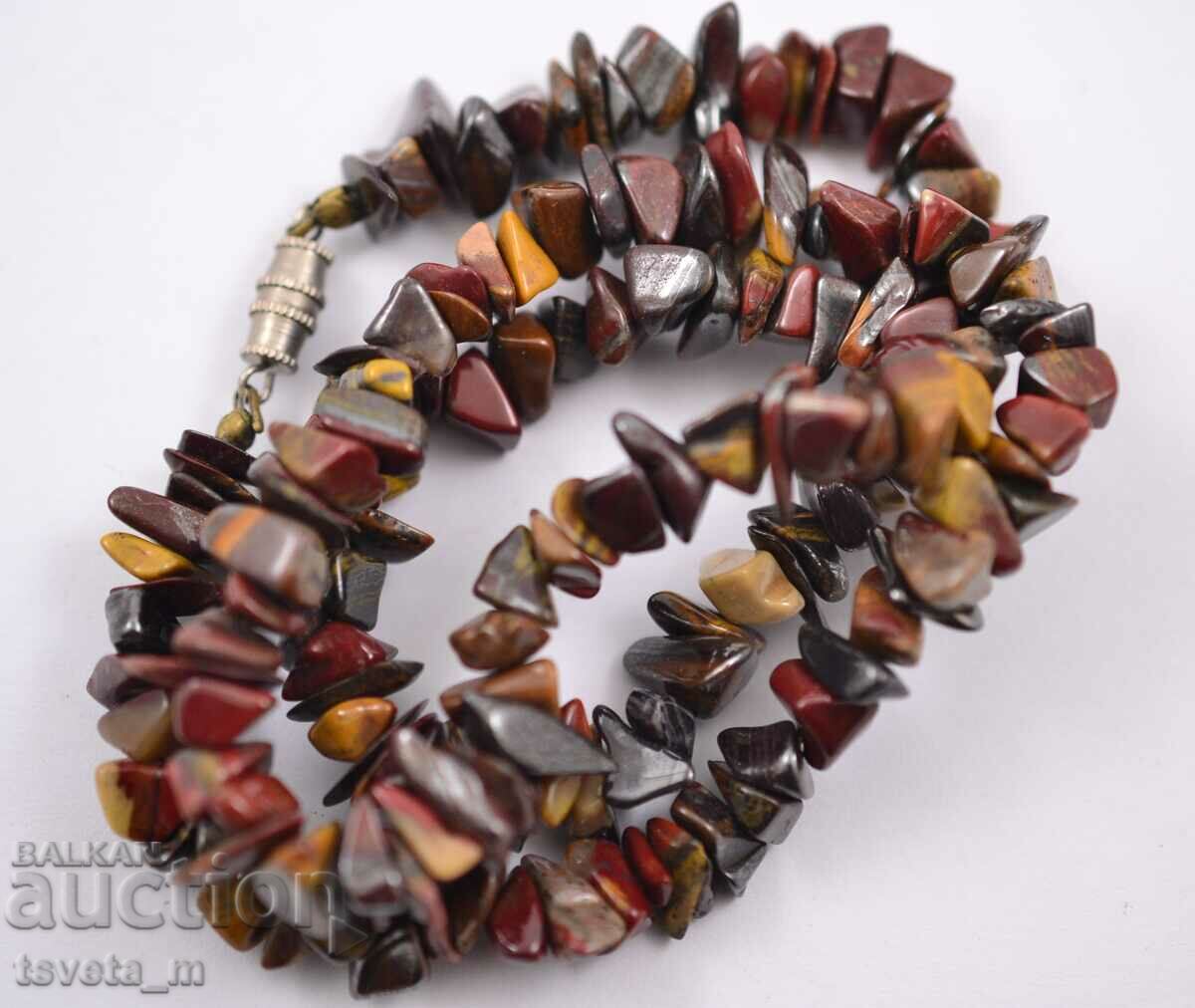 Auction Gerdan, necklace with tiger's eye semi-precious stones Auction Gerdan, necklace with tiger's eye semi-precious stones