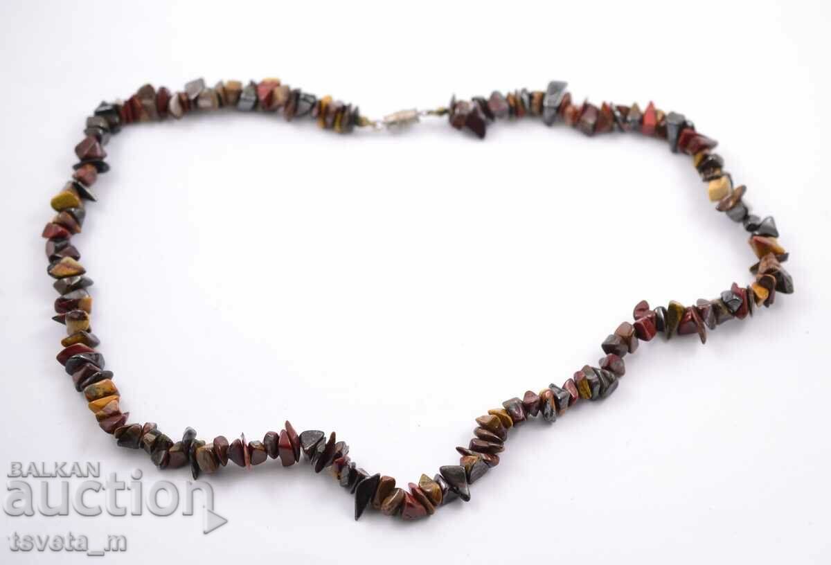 Gerdan, necklace with tiger's eye semi-precious stones