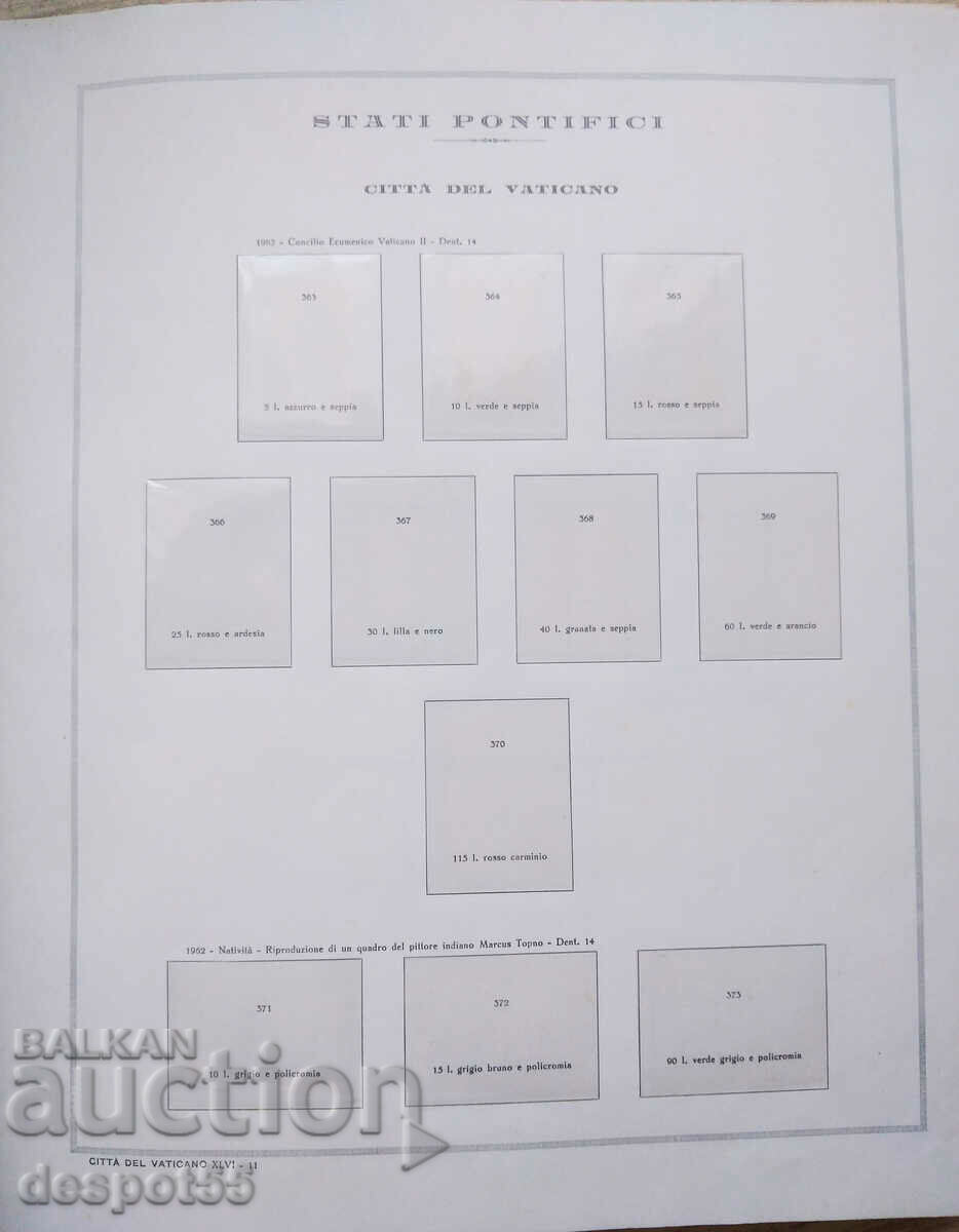 Auction 1958-84 Vatican. Empty binder "Marini" - excellent condition Auction 1958-84 Vatican. Empty binder "Marini" - excellent condition