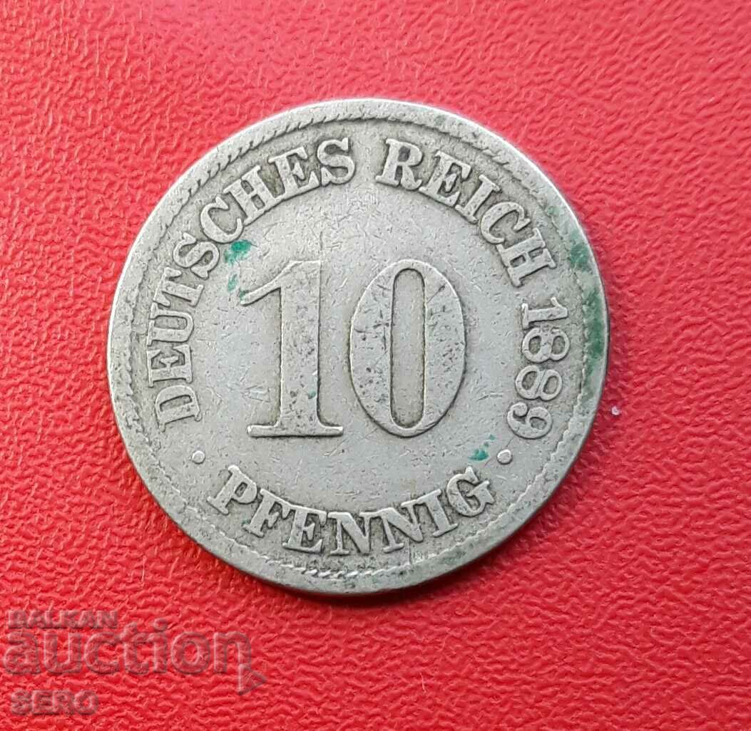 Германия-10 пфенига 1889 А-Берлин