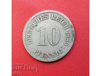 Germania-10 Pfennig 1889 A-Berlin