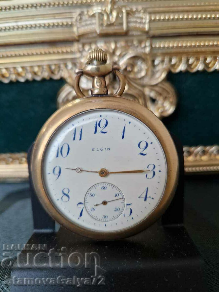 Antique American ELGIN Gilt Pocket Watch with price 339.00 BGN | € 173.33 Antique American ELGIN Gilt Pocket Watch with price 339.00 BGN | € 173.33