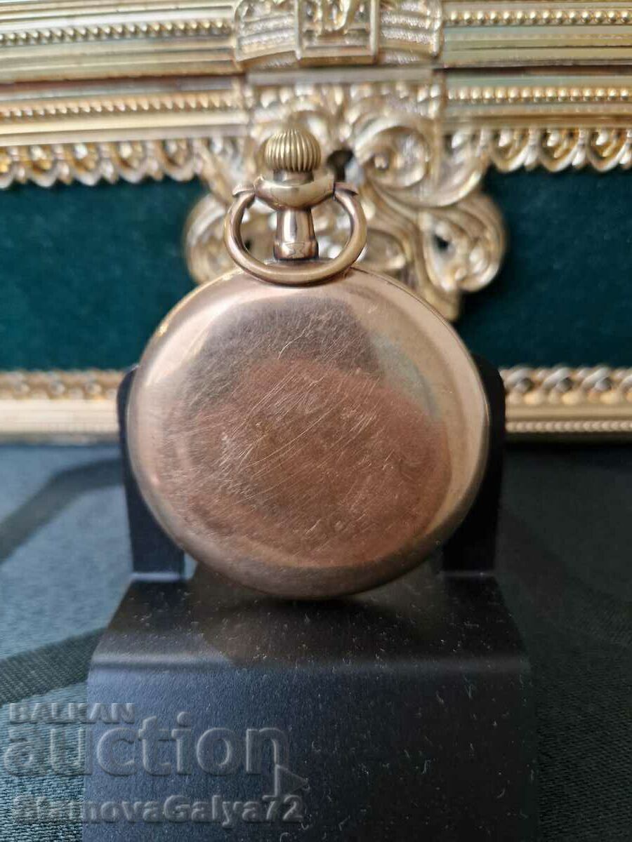 Antique American ELGIN Gilt Pocket Watch - 5
