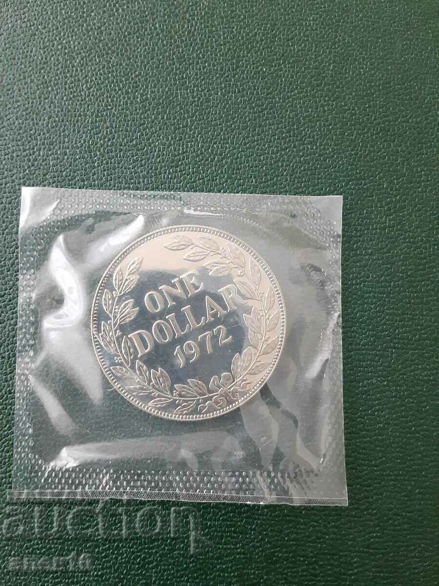 Либерия  1  долар   1972  ПРУФ