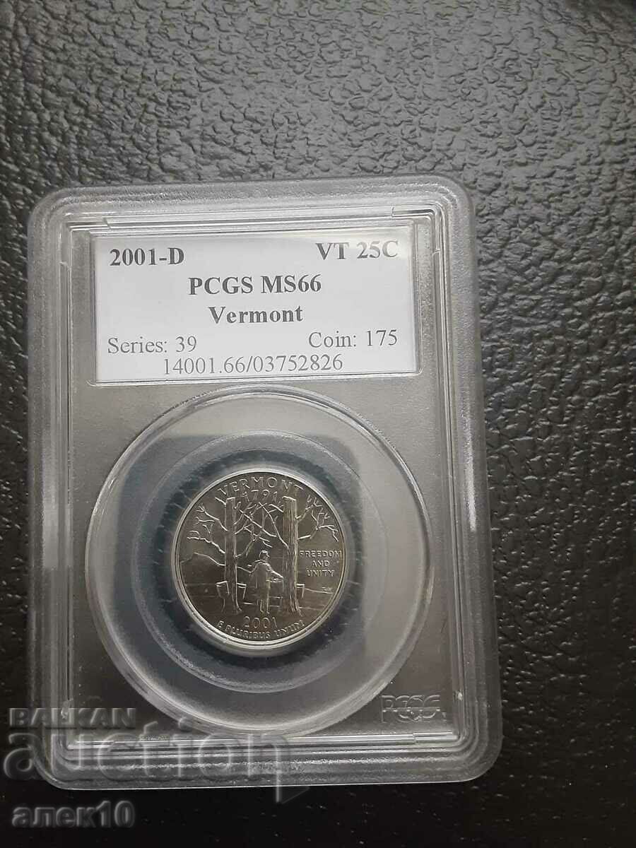 САЩ   25  цент  2001