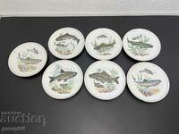 German Fish Porcelain Plates. #5724