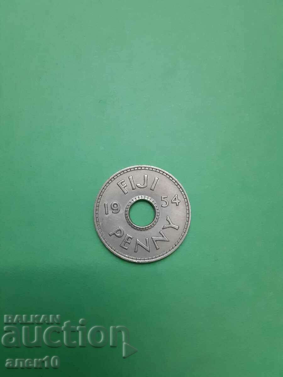 Fiji 1 penny 1954