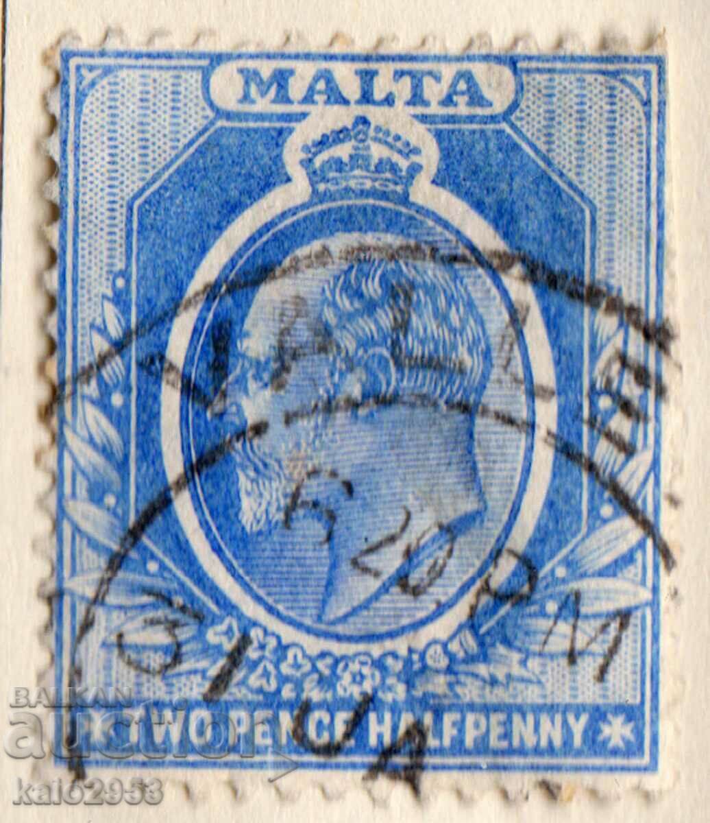 GB/Malta-1903-Редовна-KE VII,клеймо