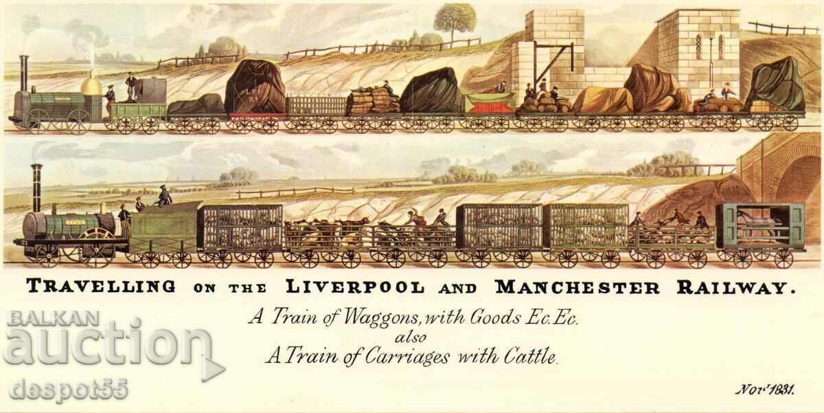 1980. Marea Britanie. Calea ferată Liverpool-Manchester