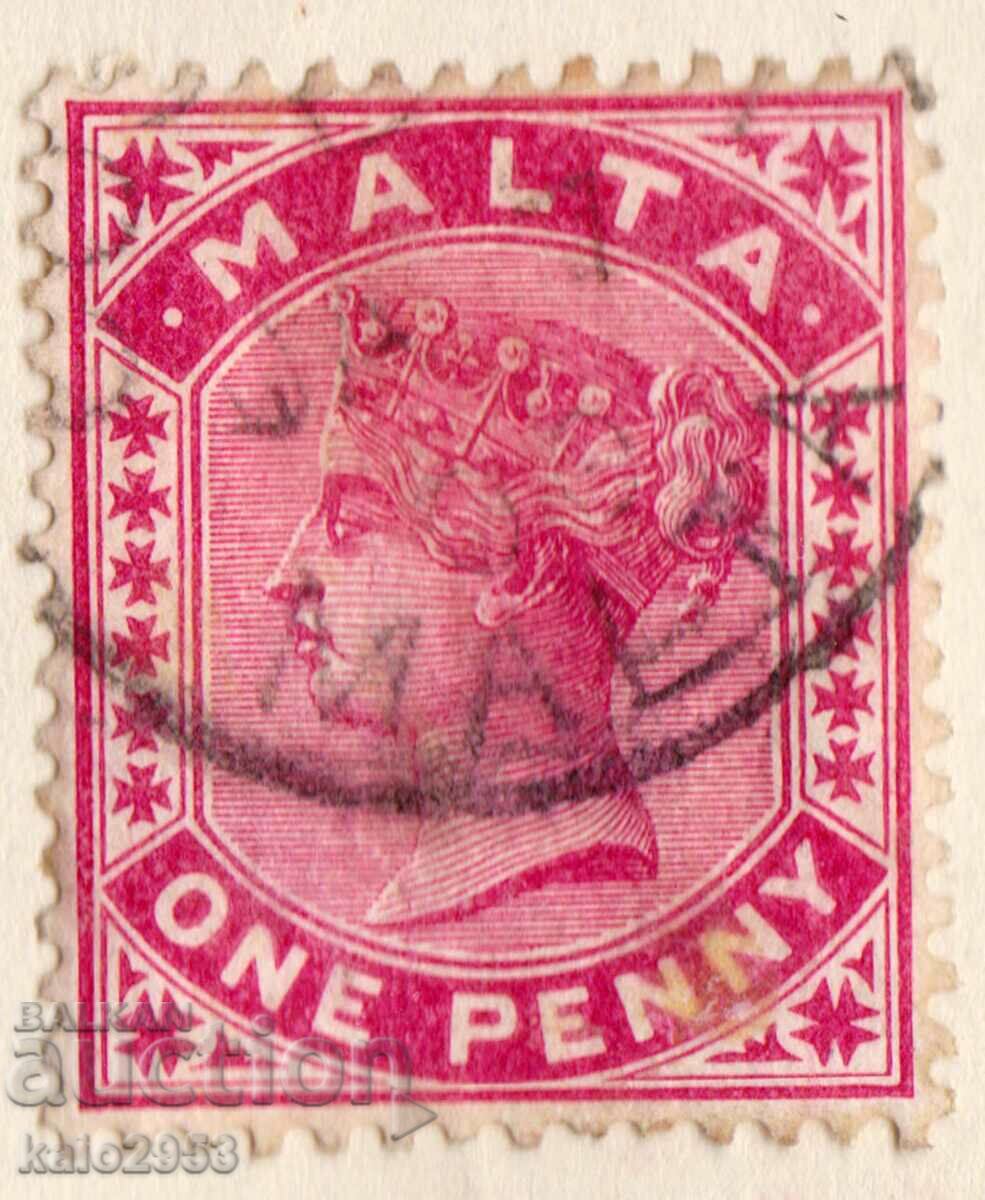 GB/Malta-1885-Regular QV-classic!,σφραγίδα