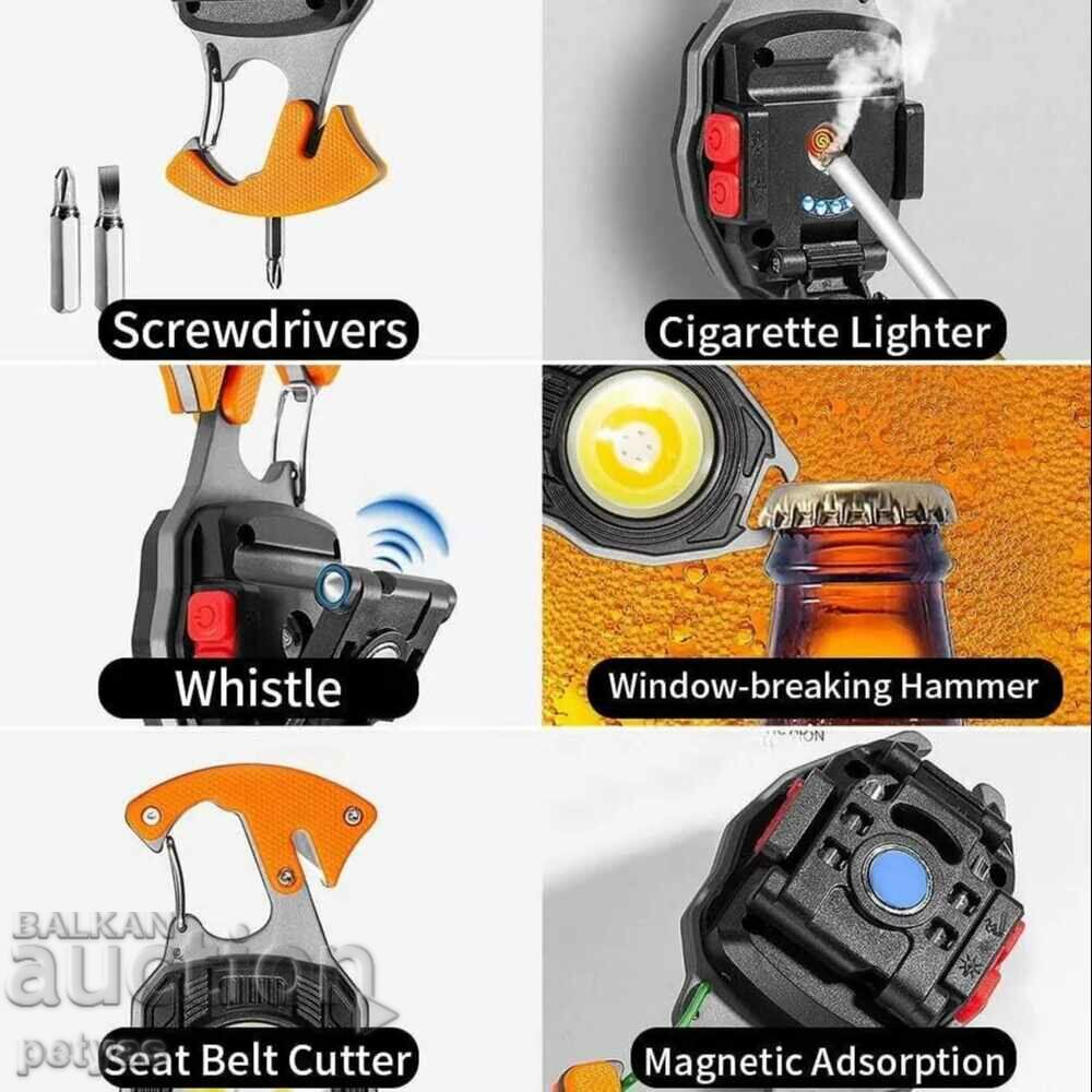 Waterproof spotlight, opener, lighter, whistle, with price 18.00 BGN | € 9.20 Waterproof spotlight, opener, lighter, whistle, with price 18.00 BGN | € 9.20