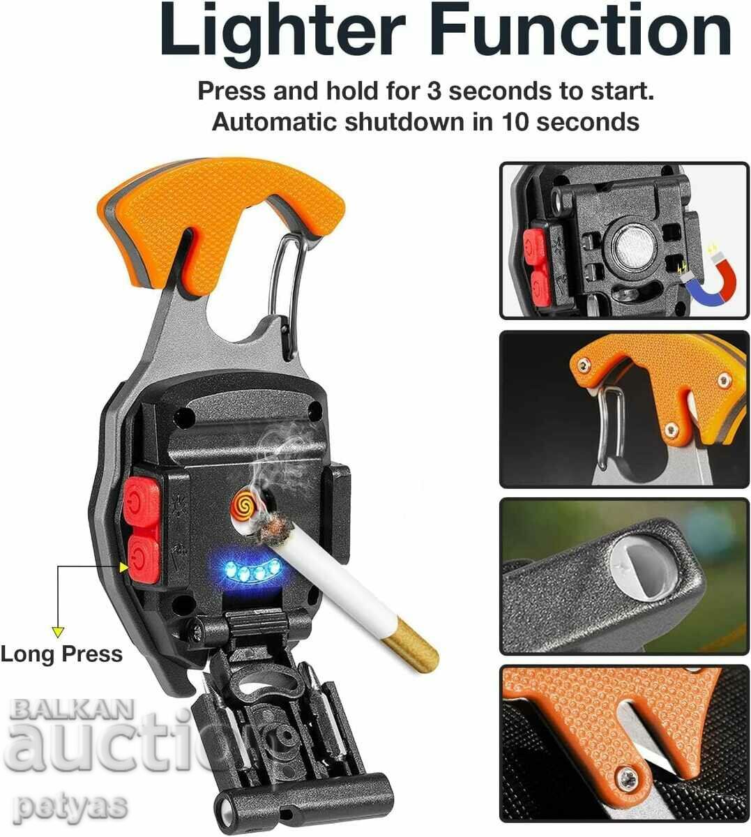 Delivery of Waterproof spotlight, opener, lighter, whistle, Delivery of Waterproof spotlight, opener, lighter, whistle,