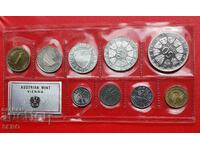 Австрия СЕТ 1973 от 9 монети/3 сребърни/-отл.запазени