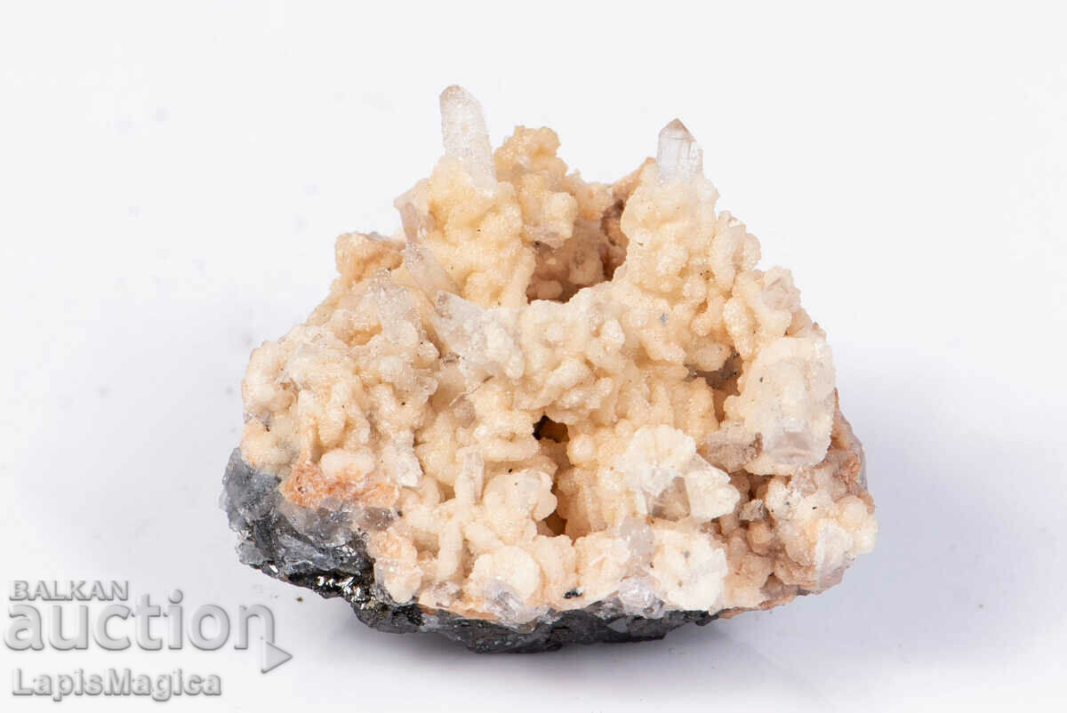 Druse quartz with calcite and galena from Bulgaria 30g
