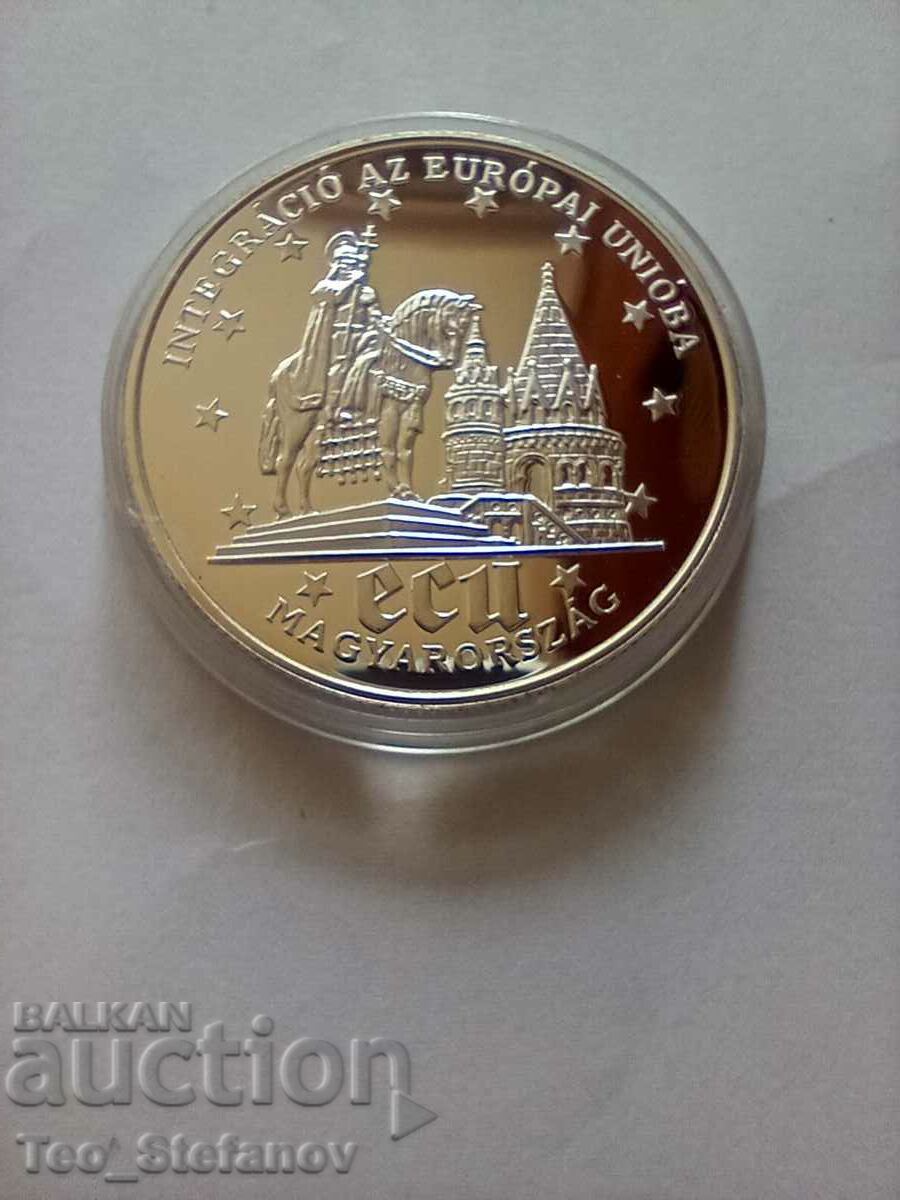 500 форинта 1994 сребро Интеграция с ЕС сертификат
