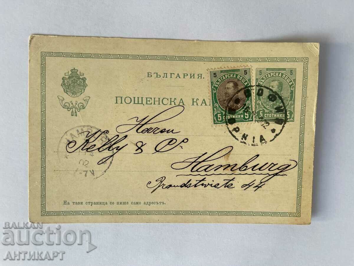 mail card 5 cent Ferdinand 1902 with add. brand Sava Datsov