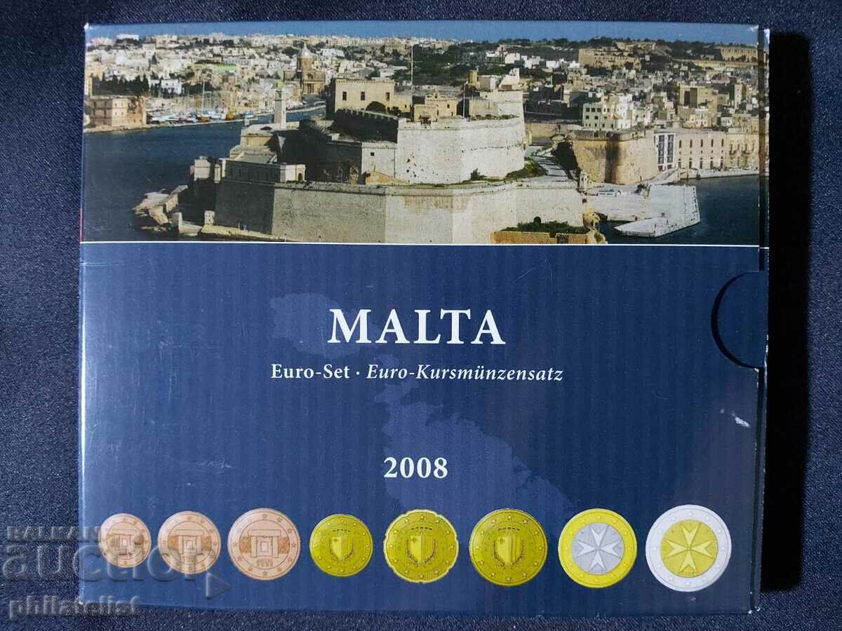 Malta 2008 - set de la 1 cent la 2 euro + medalie comemorativă