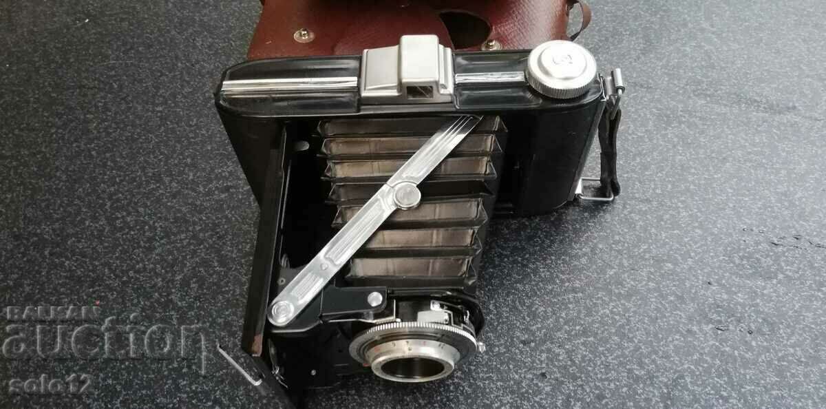 Old camera with bellows.