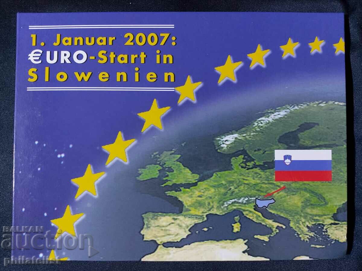 Auction Complete Set - Slovenia Tolars and Euro Series 2007 II UNC Auction Complete Set - Slovenia Tolars and Euro Series 2007 II UNC